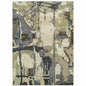 8' X 11' Blue and Gray Abstract Power Loom Area Rug
