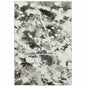 2' X 3' Gray and White Abstract Power Loom Area Rug