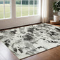 3' X 5' Gray and White Abstract Power Loom Area Rug