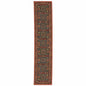 12' Blue And Red Genuine Wool Oriental Runner Rug With Fringe