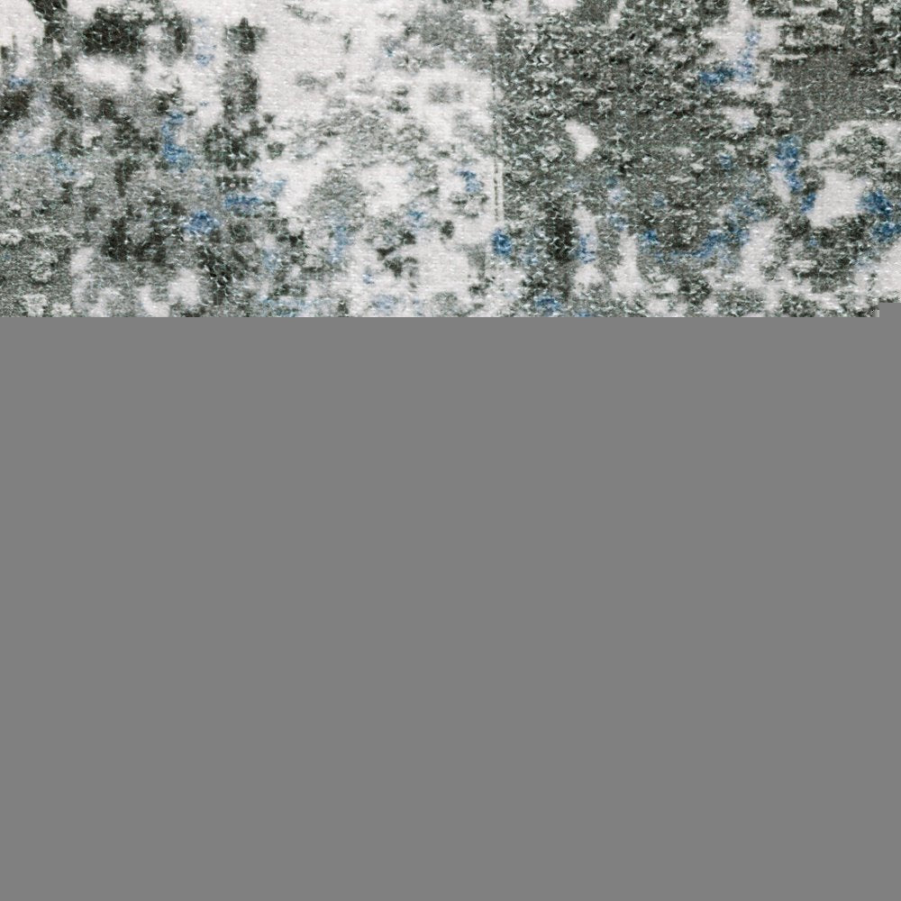 8' X 10' Silver and Gray Abstract Non Skid Area Rug