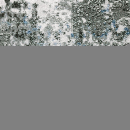 8' X 10' Silver and Gray Abstract Non Skid Area Rug