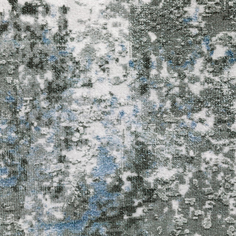 8' X 10' Silver and Gray Abstract Non Skid Area Rug
