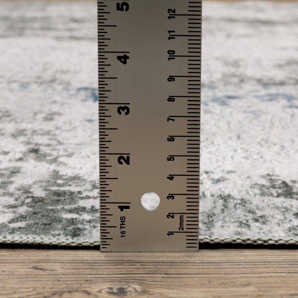 8' X 10' Silver and Gray Abstract Non Skid Area Rug