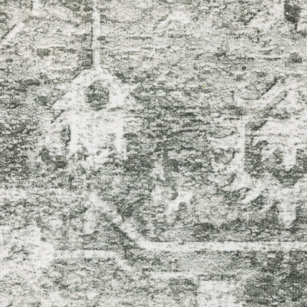 4' X 6' Sage Green Oriental Non Skid Area Rug