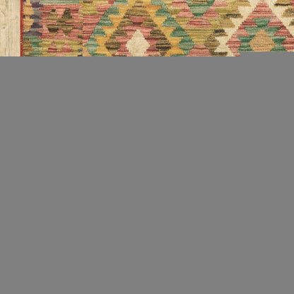 2' X 8' Gold Orange Brown Red Green Purple And Beige Southwestern Printed Stain Resistant Non Skid Runner Rug