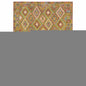 5' X 7' Gold Orange Brown Red Green Purple And Beige Southwestern Printed Stain Resistant Non Skid Area Rug
