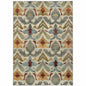 8' X 11' Gray and Ivory Abstract Power Loom Area Rug