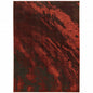 2' X 3' Red And Grey Abstract Power Loom Stain Resistant Area Rug