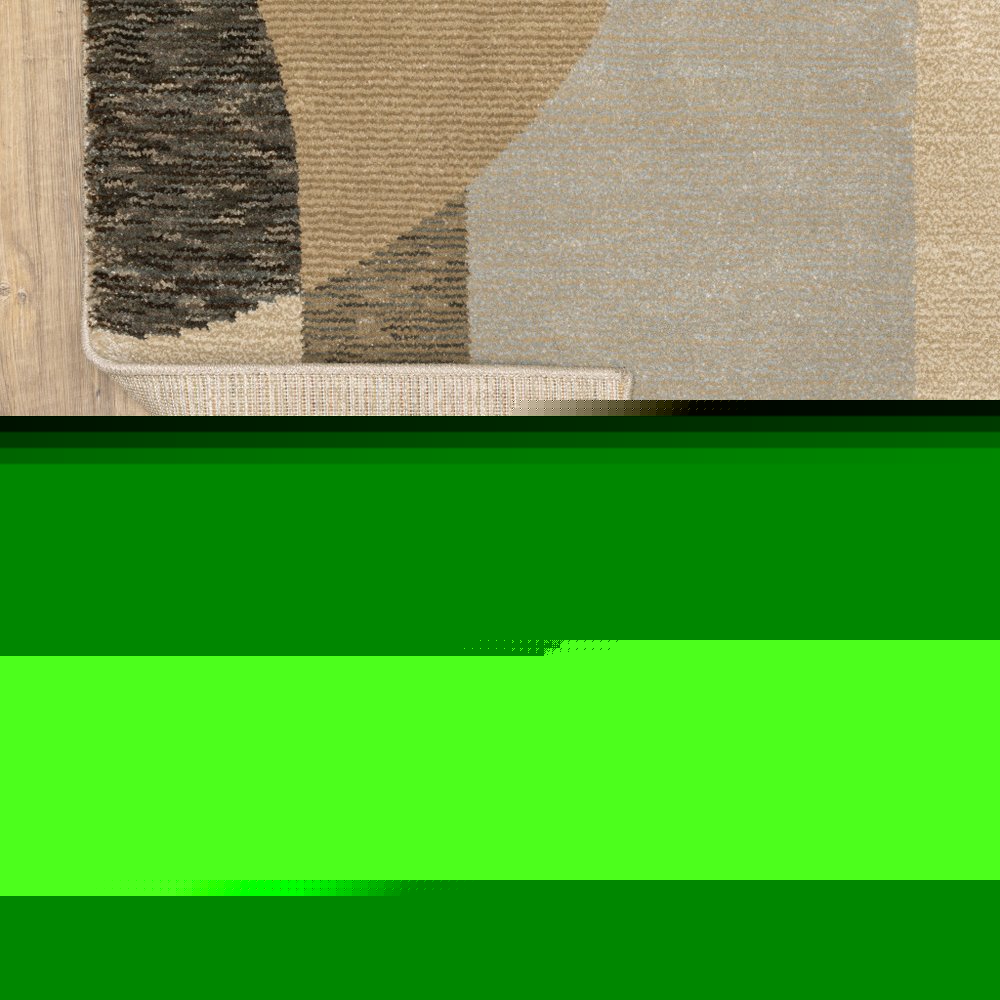 9' X 12' Brown and Ivory Geometric Power Loom Area Rug