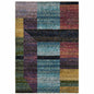 5' X 7' Purple and Red Geometric Power Loom Area Rug