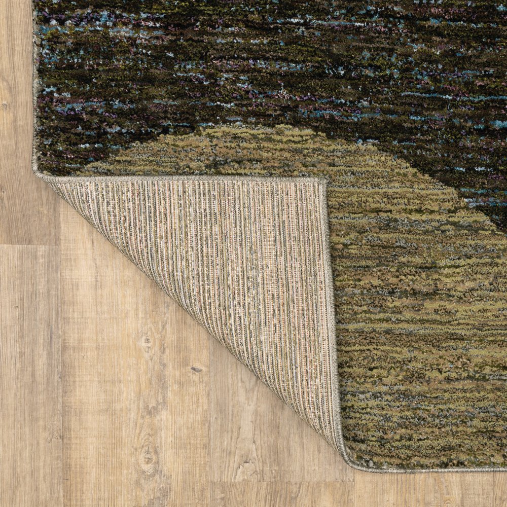 5' X 7' Blue and Beige Geometric Power Loom Area Rug