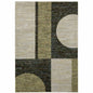 8' X 11' Blue and Beige Geometric Power Loom Area Rug