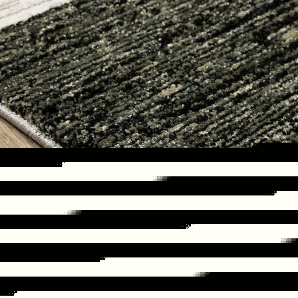 8' X 11' Gray and Ivory Geometric Power Loom Area Rug