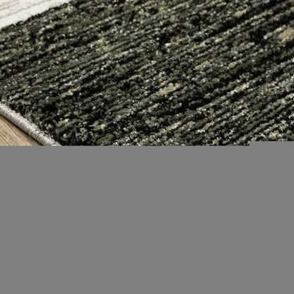 8' X 11' Gray and Ivory Geometric Power Loom Area Rug