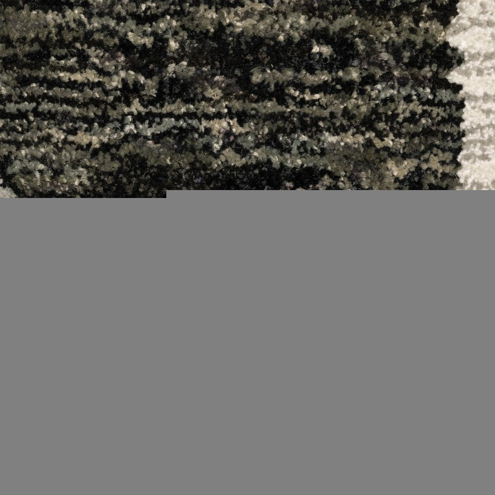8' X 11' Gray and Ivory Geometric Power Loom Area Rug