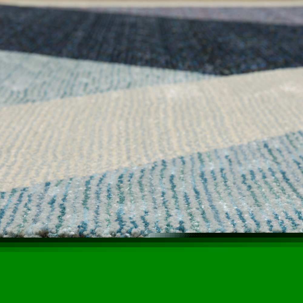 3' X 5' Blue Purple Grey and Teal Geometric Power Loom Area Rug