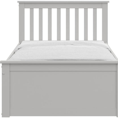 Gray Solid Wood Twin Bed With Pull Out Trundle