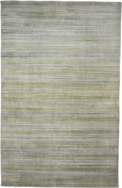 5' X 8' Gold Ivory And Gray Abstract Stain Resistant Area Rug