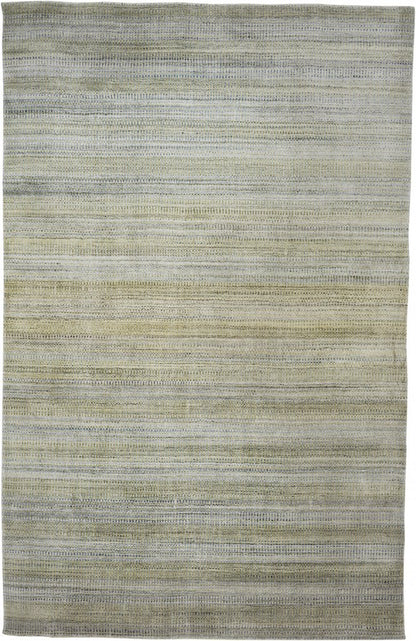 8' X 11' Gold Ivory And Gray Abstract Area Rug