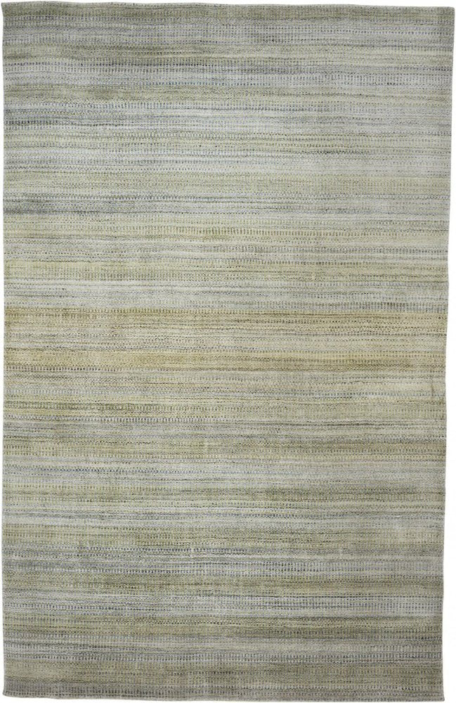 8' X 11' Blue and Gray Ombre Hand Woven Area Rug