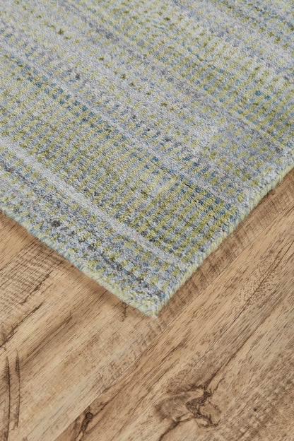 8' X 11' Blue and Gray Ombre Hand Woven Area Rug