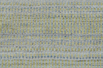 8' X 11' Blue and Gray Ombre Hand Woven Area Rug