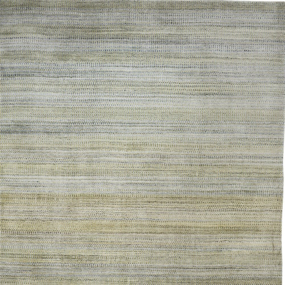 8' X 11' Blue and Gray Ombre Hand Woven Area Rug