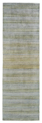 5' X 8' Gold Ivory And Gray Abstract Stain Resistant Area Rug