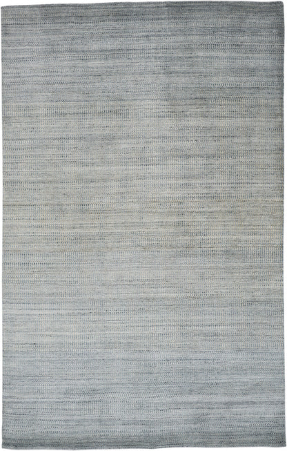 5' X 8' Gray and Ivory Abstract Area Rug