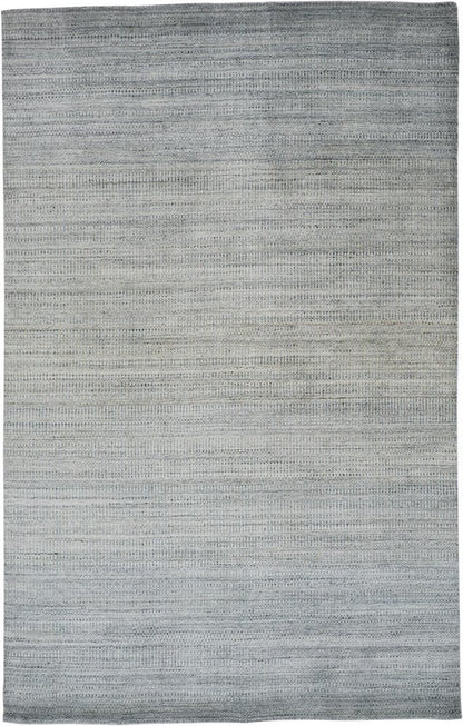 8' X 11' Blue and Gray Ombre Hand Woven Area Rug