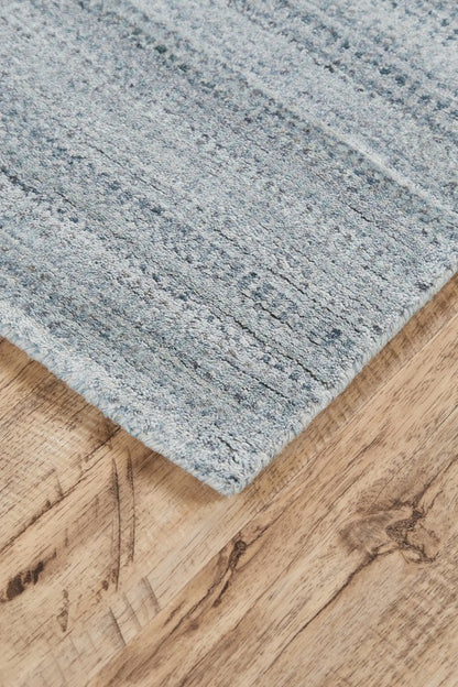 8' X 11' Blue and Gray Ombre Hand Woven Area Rug