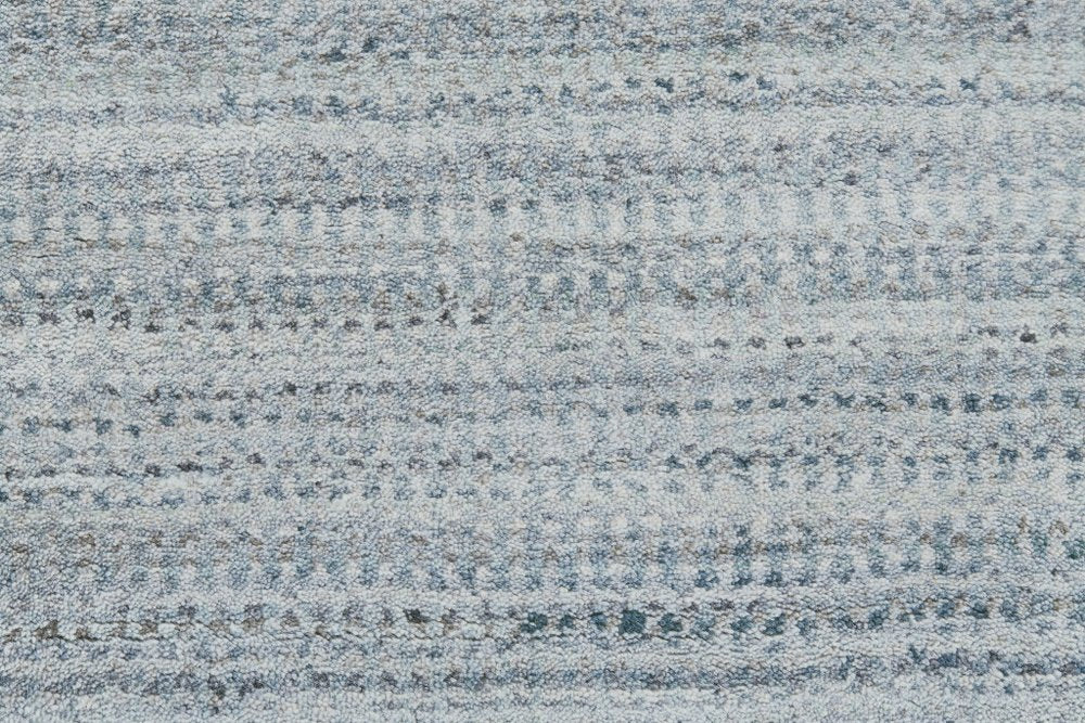 8' X 11' Blue and Gray Ombre Hand Woven Area Rug