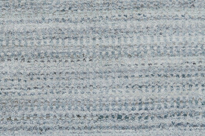 8' X 11' Blue and Gray Ombre Hand Woven Area Rug