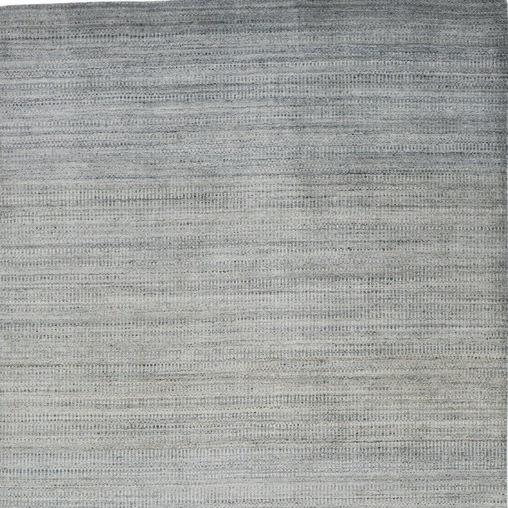 8' X 11' Blue and Gray Ombre Hand Woven Area Rug