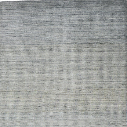 8' X 11' Blue and Gray Ombre Hand Woven Area Rug