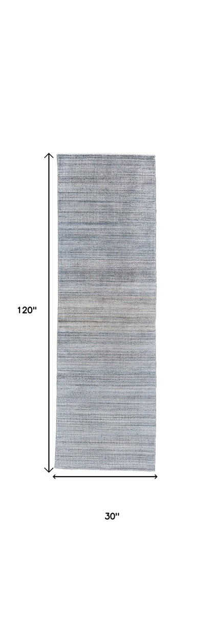 5' X 8' Gray and Ivory Abstract Area Rug