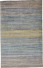 5' X 8' Gold Ivory And Gray Abstract Stain Resistant Area Rug