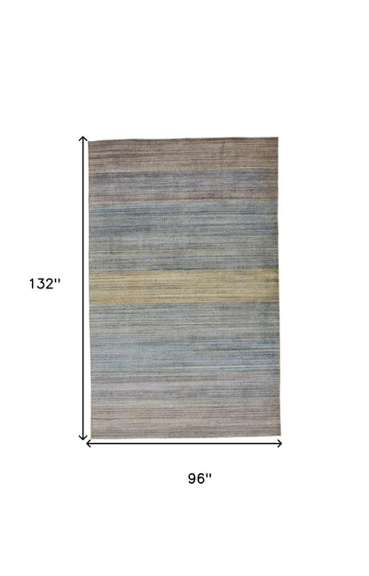 5' X 8' Gold Ivory And Gray Abstract Stain Resistant Area Rug