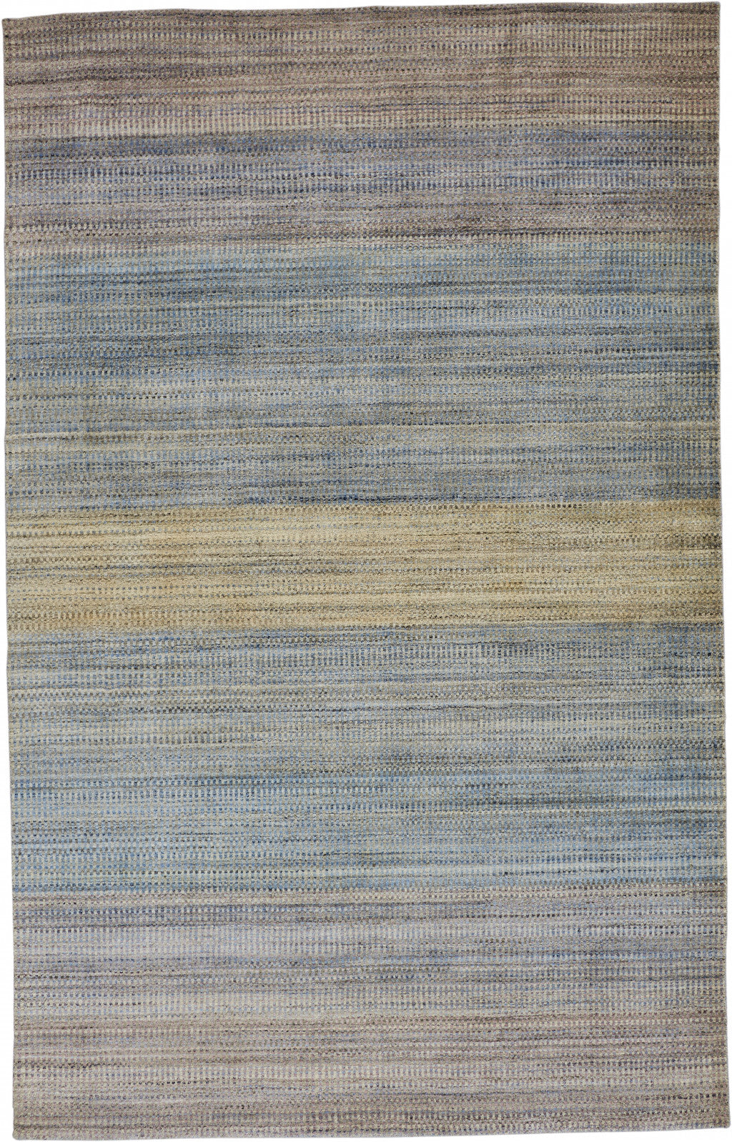 5' X 8' Gold Ivory And Gray Abstract Stain Resistant Area Rug