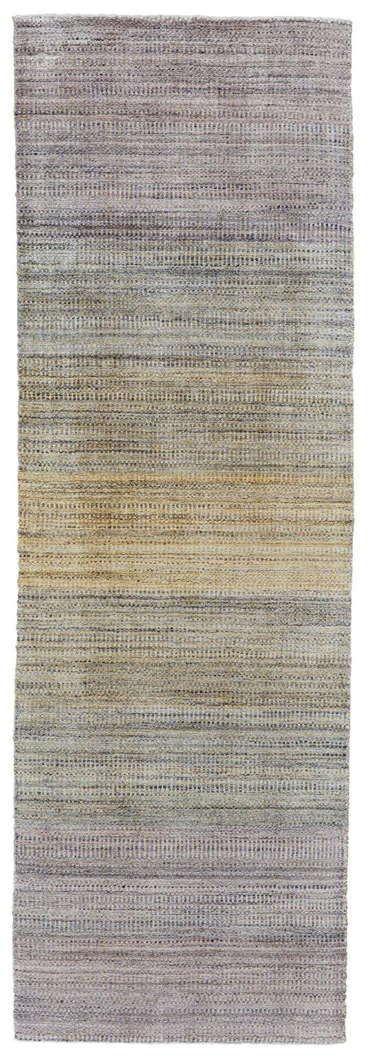 5' X 8' Gold Ivory And Gray Abstract Stain Resistant Area Rug