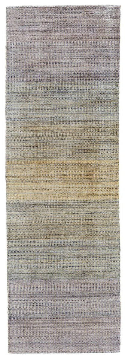 5' X 8' Gold Ivory And Gray Abstract Stain Resistant Area Rug