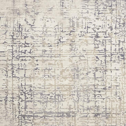 5' X 8' Gold Ivory And Gray Abstract Stain Resistant Area Rug