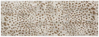 8' X 11' Brown And Ivory Abstract Stain Resistant Area Rug