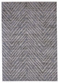 8' Gray and Silver Abstract Distressed Runner Rug