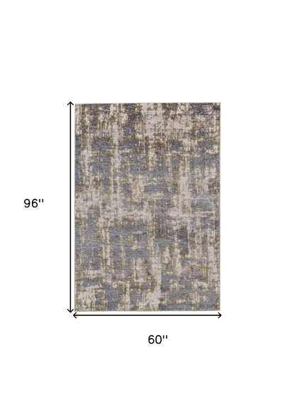 8' X 11' Gray Abstract Area Rug