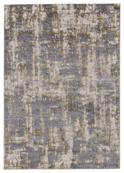8' X 11' Gray Abstract Area Rug