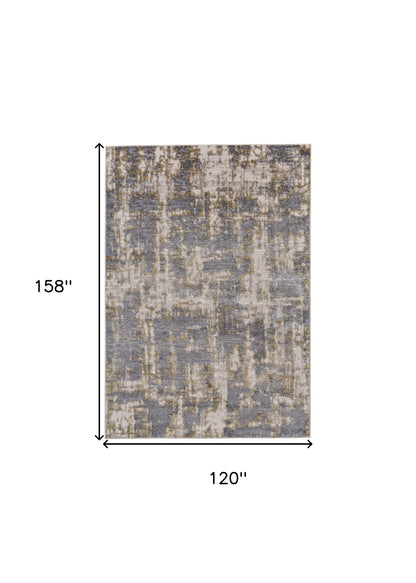 8' X 11' Gray Abstract Area Rug
