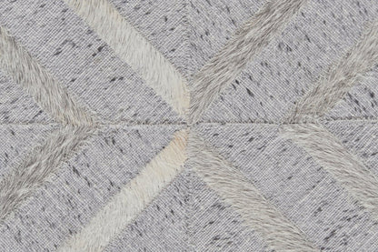 2' X 3' Gray Taupe And Ivory Geometric Hand Woven Area Rug