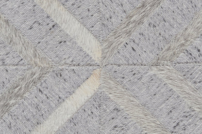 2' X 3' Gray Taupe And Ivory Geometric Hand Woven Area Rug